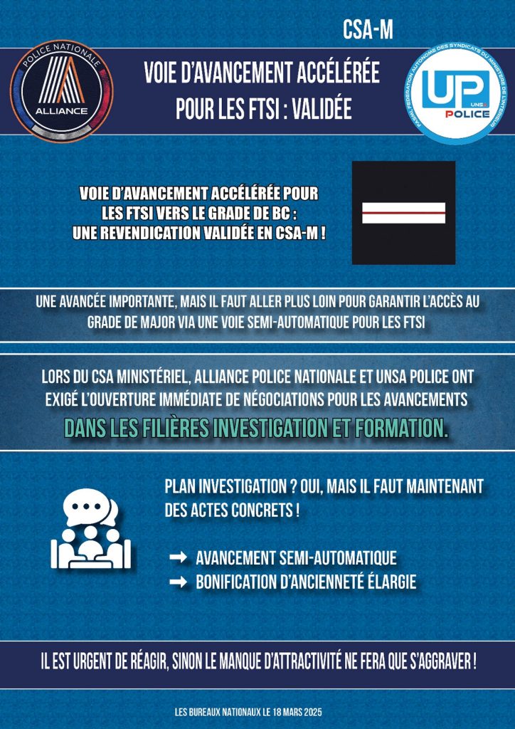 Voie d'avancement accélérée FTSI